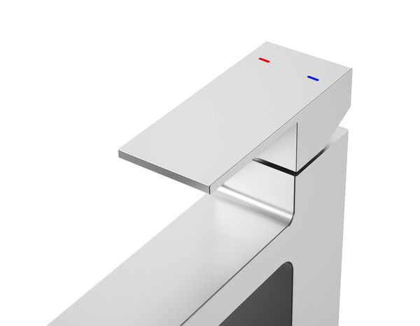 Mitigeur lavabo LAURIAN chrome en laiton, cartouche céramique, débit 5 L/min - Cooke and Lewis - Brico Dépôt