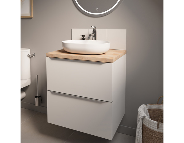 Vasque à poser céramique blanc brillant CALICIA - 50x35x11 cm - Cooke and Lewis - Brico Dépôt