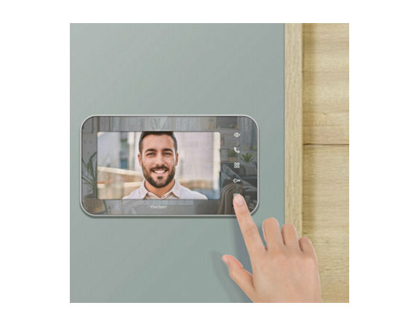 Visiophone filaire « Maya » écran tactile 7" couleur, vision nocturne, aluminium - Avidsen - Brico Dépôt