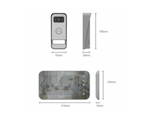 Visiophone filaire « Maya » écran tactile 7" couleur, vision nocturne, aluminium - Avidsen - Brico Dépôt