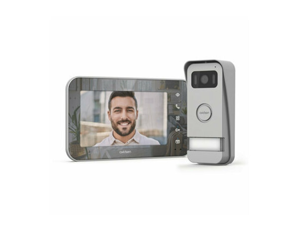 Visiophone filaire « Maya » écran tactile 7" couleur, vision nocturne, aluminium - Avidsen - Brico Dépôt