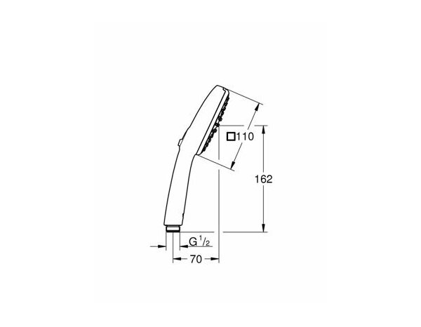 Douchette "Vitalio Comfort 110" chrome 11 cm, jet pluie et jet stimulant, anti-calcaire. - Grohe - Brico Dépôt