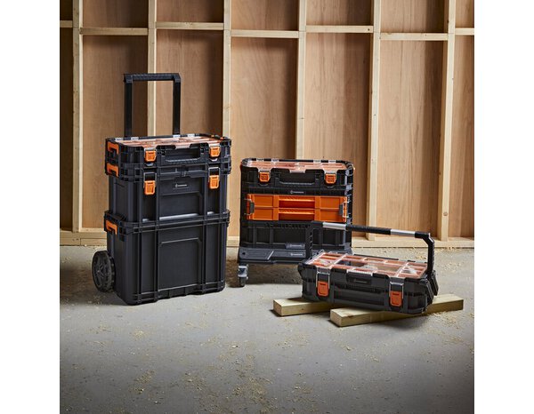 Organisateur 10 compartiments plastique noir 30,2x54x11,4 cm - MAGNUSSON - Brico Dépôt