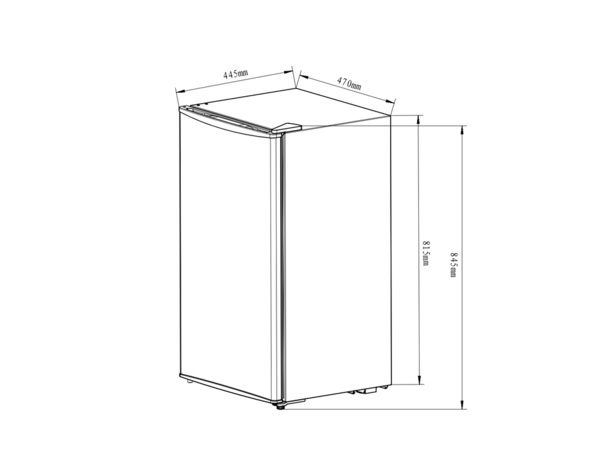 Réfrigérateur congélateur "Cooke & Lewis" blanc 80 cm, 80 L, porte réversible, LED - Cooke and Lewis - Brico Dépôt