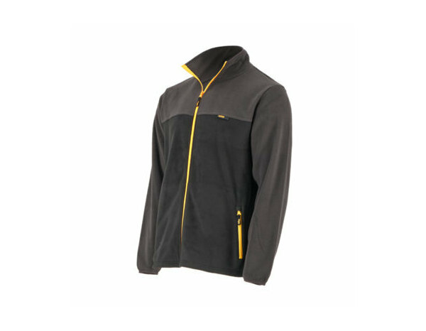 Veste polaire CAZE noire/grise en polyester, col cheminée, 2 poches zippées, taille XL - Brico Dépôt