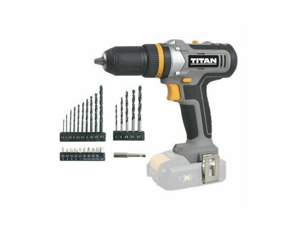 Perceuse visseuse à percussion sans fil 18V, 35 Nm, LED intégrée - Titan - Brico Dépôt