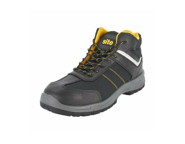 Baskets montantes de sécurité LACASSE BOOT noires, coque acier et semelle antiperforation, imperméables, T.45 - Brico Dépôt