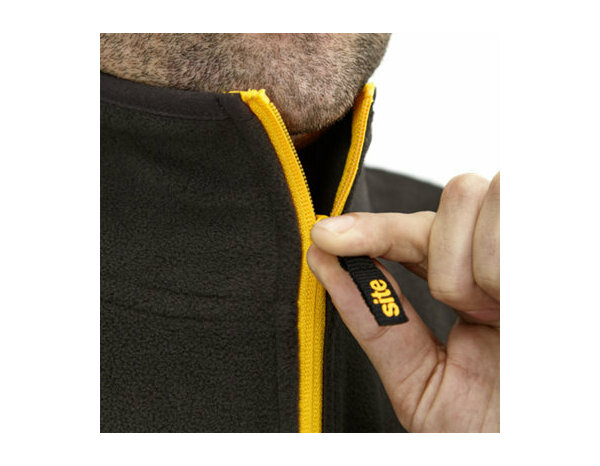 Veste polaire CAZE noire/grise en polyester, col cheminée, 2 poches zippées, taille XL - Brico Dépôt