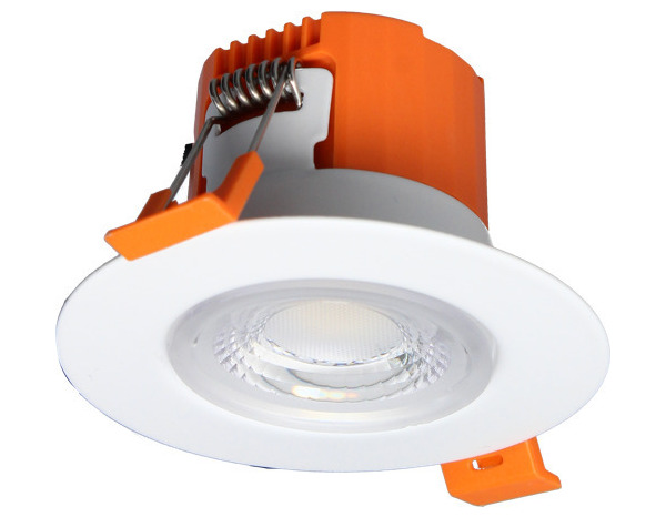 Lot de 5 spots à encastrer blanc, intensité variable, 3 températures couleur - Brico Dépôt