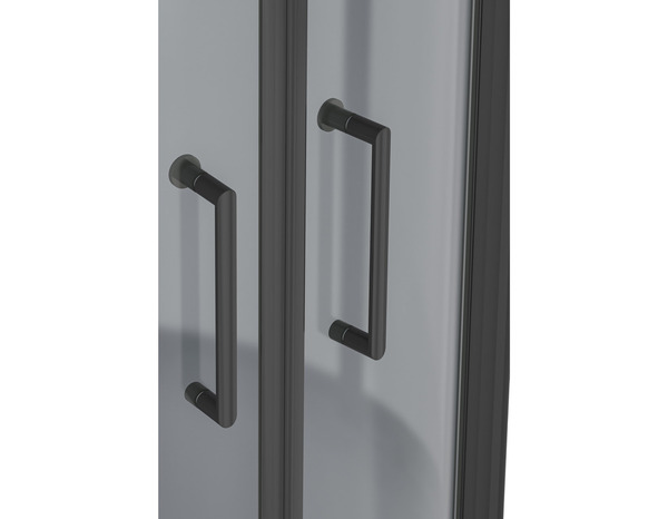 Cabine de douche noire bluetooth avec ventilation, éclairage led, porte coulissante SMART - 90 x 90 cm - Brico Dépôt