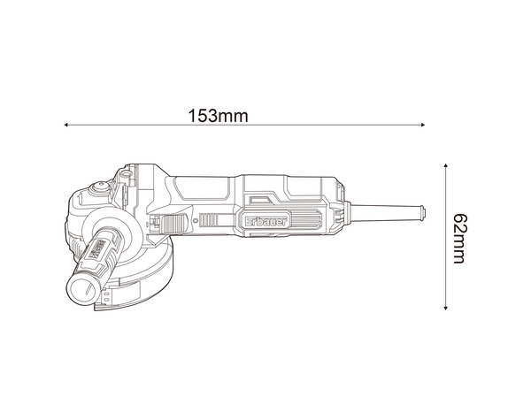 Meuleuse d'angle  750 W 125 mm avec 10 disques et poignée auxiliaire réglable - Erbauer - Brico Dépôt