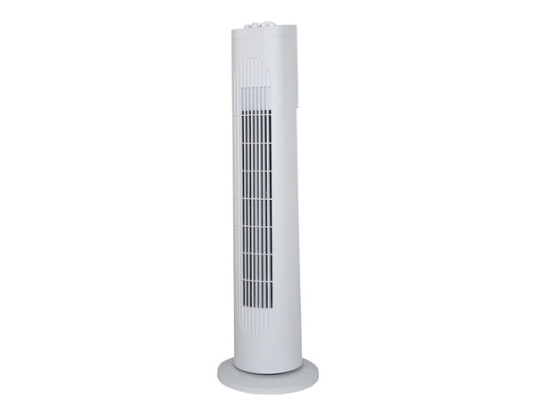 Ventilateur colonne oscillant blanc 55W - H. 75,2 x l. 22 cm - Brico Dépôt