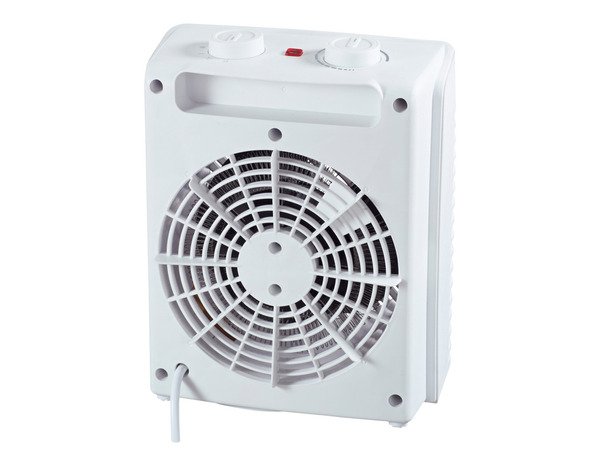 Chauffage soufflant mobile compact thermostat réglable et poignée 2000W blanc - Brico Dépôt