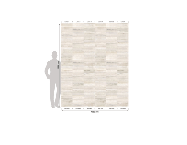 Lambris PVC effet bois blanc et gris mat - 260 CM X 35 CM ÉP. 5 MM - Grosfillex - Brico Dépôt