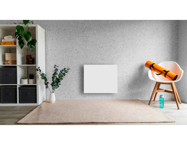 Radiateur céramique ETNA 1000 W blanc thermostat électronique - H.45 x L 55 x P 11,5 cm - Brico Dépôt