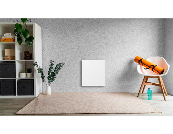 Radiateur céramique ETNA 500 W blanc thermostat électronique - H45 x L55 x P 11,5 cm - Brico Dépôt