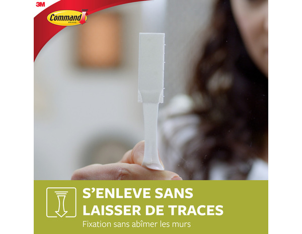 6 paires de languettes de fixation moyen modèle blanc - max 5kg 50% gratuit (4+2 paires) - Command - Brico Dépôt