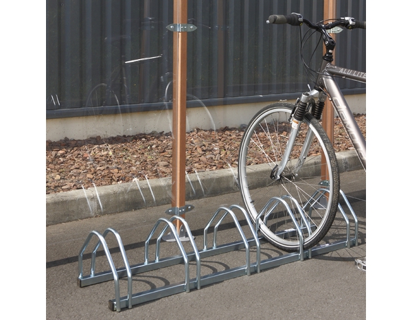 Râtelier pour 5 vélos acier zingué 133 cm passage roues 35-55 mm - Brico Dépôt