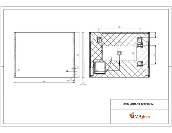 Miroir LED "Grant" - L. 80 x H. 60 cm - Brico Dépôt