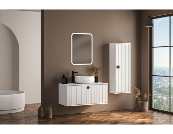 Miroir LED blanc "Chicago" L. 60 x H. 70 cm - Brico Dépôt