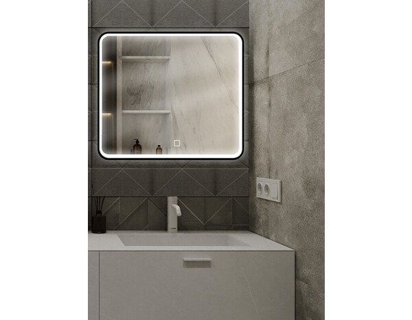 Miroir LED "Chicago" L. 80 x H. 70 cm - Brico Dépôt