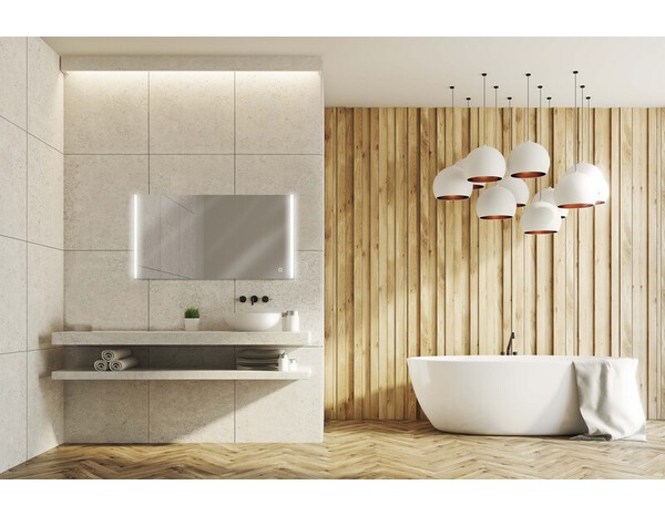 Miroir LED couleur argent GRANT L. 120 x H .60 cm - Brico Dépôt