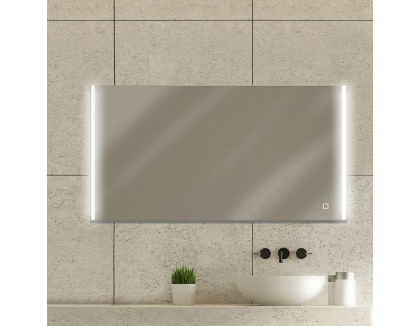Miroir LED couleur argent GRANT L. 120 x H .60 cm - Brico Dépôt