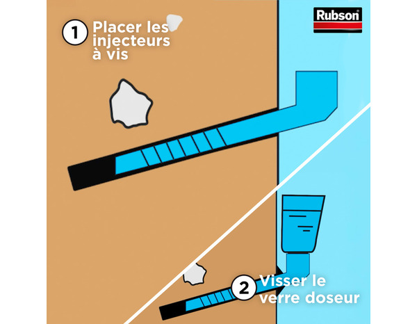 Étanchéité par injection IJ2222 bidon 20L bleu pour murs pierre brique parpaing - Rubson - Brico Dépôt