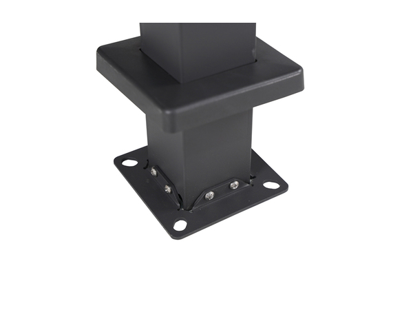 Pergola bioclimatique acier 4x3m avec lames orientables, fixation à sceller, gris anthracite - Brico Dépôt