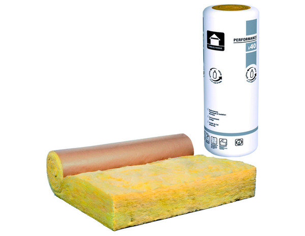 Laine de verre 200mm combles 40 R:5 - 5,4m x 1,2m - Rouleau kraft  - Brico Dépôt