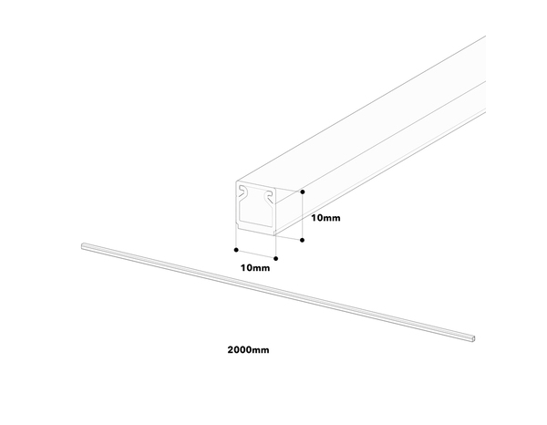 Moulure blanche adhésive 10x10 mm L. 2 m - GGK - Brico Dépôt