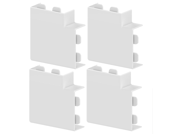 Lot de 4 angles plats blancs pour moulures 10 x 30 mm - GGK - Brico Dépôt