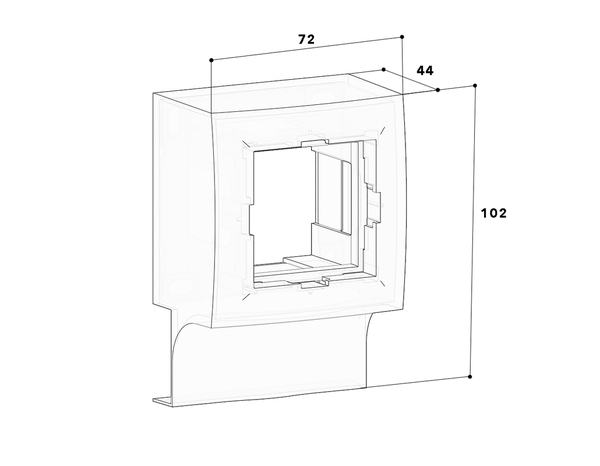 Adaptateur d'appareillage blanc 45 x 45 mm sur moulure 10 x 30 mm - GGK - Brico Dépôt