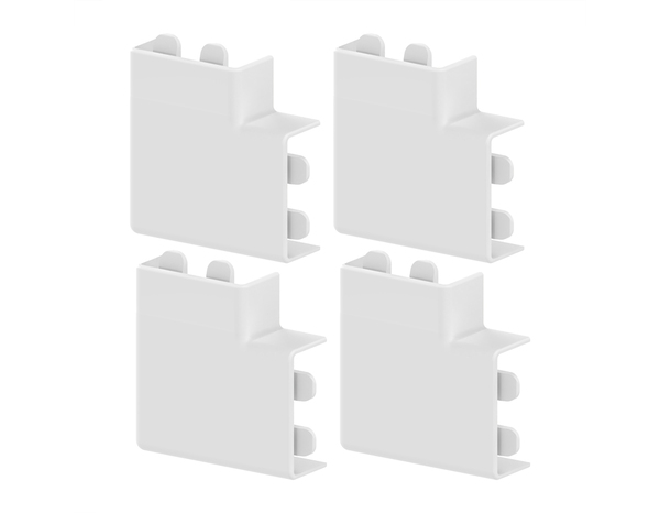 Lot de 4 angles plats blancs pour moulures 10 x 22 mm - GGK - Brico Dépôt