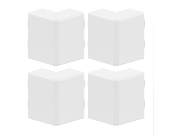 Lot de 4 angles extérieurs blancs pour moulure - 10x30 mm - GGK - Brico Dépôt