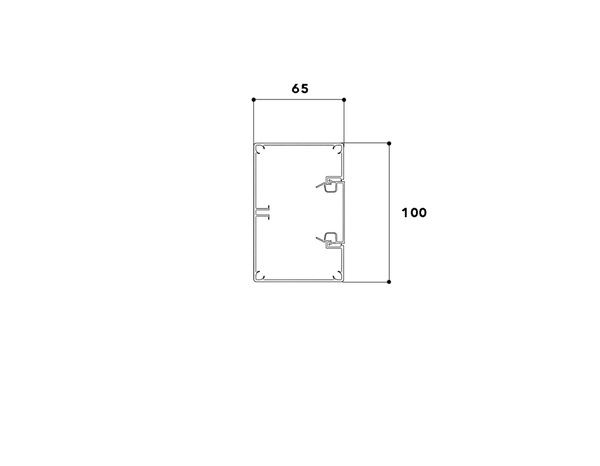 Goulotte enclipsage 65 x100 pour appareillage 45x45 cm pour 290 fils HO7VU 1,5 - GGK - Brico Dépôt