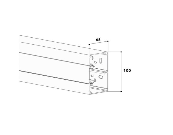 Goulotte enclipsage 65 x100 pour appareillage 45x45 cm pour 290 fils HO7VU 1,5 - GGK - Brico Dépôt