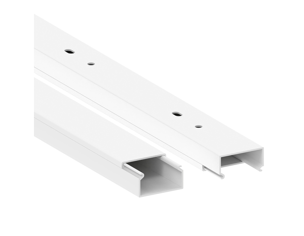 Moulure blanche goulotte L. 2 m x P. 15 x H.30 mm - GGK - Brico Dépôt