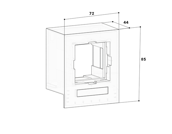 Adaptateur d'appareillage blanc 45x45 pour goulotte "Mosaic" - 40x60 mm - GGK - Brico Dépôt