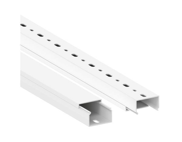 Moulure blanche goulotte L. 2 m x P. 25 x4 H. 40 mm - GGK - Brico Dépôt