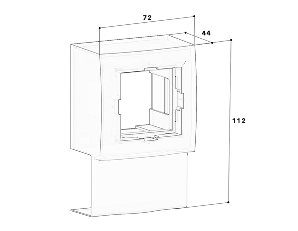 Adaptateur d'appareillage blanc 45x45 pour goulotte "Mosaic" - 25x40 mm - GGK - Brico Dépôt
