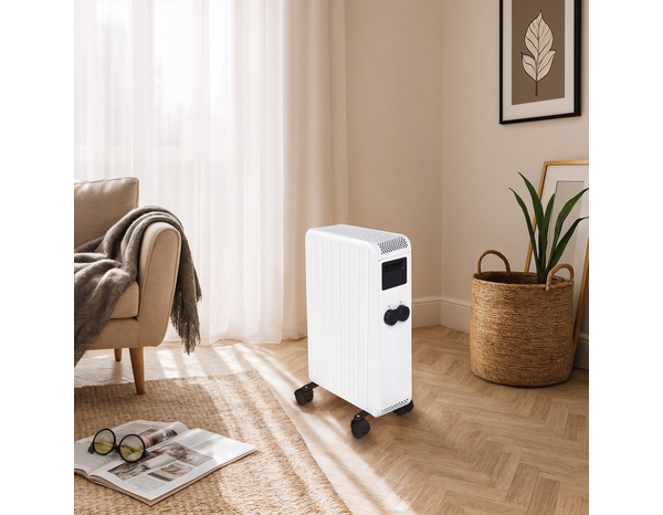 Radiateur à inertie sèche céramique mobile CARRERA 1000 W blanc 67x33x31 cm - Carrera - Brico Dépôt