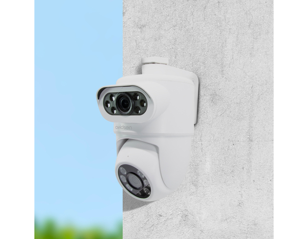 Caméra motorisé 360 HOMECAM DUAL blanche 2K double objectif IP44 15x16 cm - Avidsen - Brico Dépôt