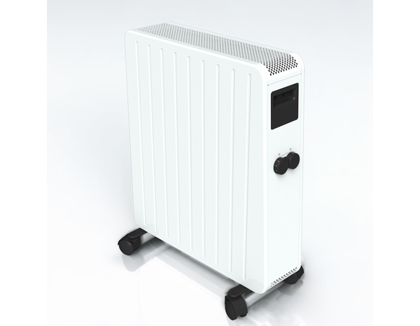 Radiateur à inertie sèche céramique mobile CARRERA 2500W, blanc, 67x53x31 cm - Carrera - Brico Dépôt