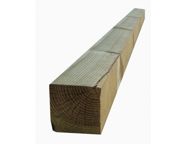 Poteau en bois 240 cm 7x7 cm aspect naturel pour clôture - Brico Dépôt