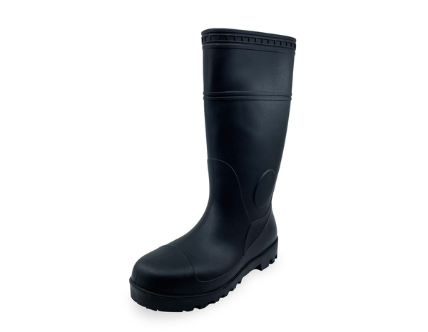 Bottes de sécurité PVC noires coque acier antidérapantes - T 45 - Brico Dépôt