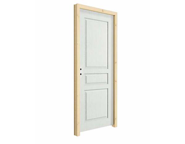Bloc porte intérieur 3 panneaux blanc 73 cm poussant droit - Brico Dépôt