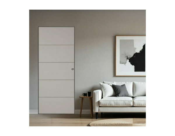 Porte coulissante prépeint MDF/epicéa 83 cm SLOT - Brico Dépôt