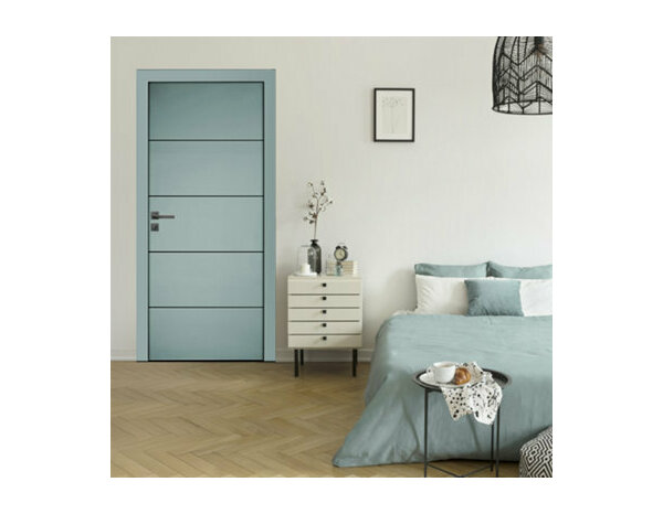 Bloc porte prépeint MDF/epicéa 83 cm poussant gauche SLOT - Brico Dépôt