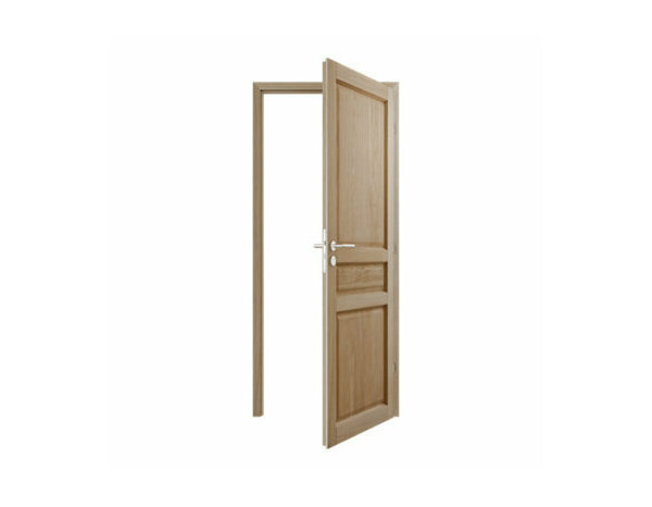 Bloc porte intérieur 3 panneaux effet chêne naturel 83 cm poussant gauche ORDESA - GEOM - Brico Dépôt